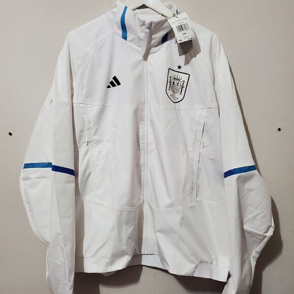 Adidas Spain Game Day Anthem Mens Sz 2XL Jacket FIFA World Cup 2022 IC4392 - Picture 1 of 8
